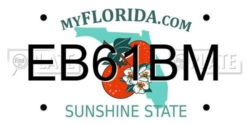 EB61BM Florida License Plate