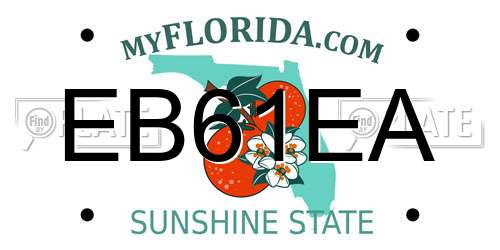 EB61EA Florida License Plate