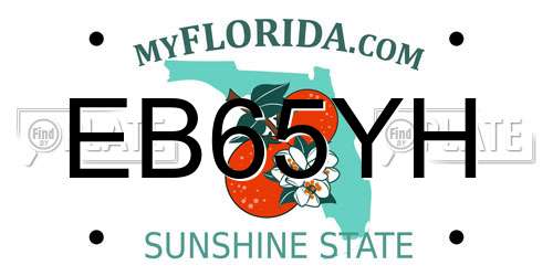 EB65YH Florida License Plate