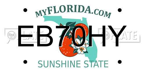 EB70HY Florida License Plate