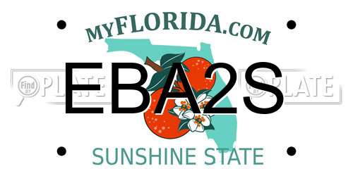 EBA2S Florida License Plate