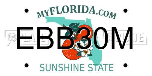EBB30M Florida License Plate