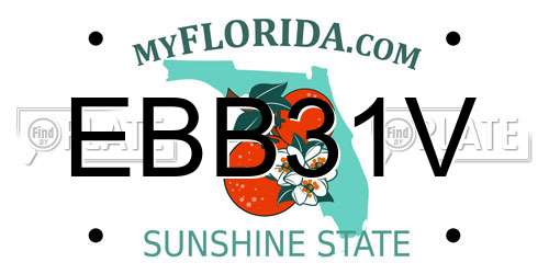 EBB31V Florida License Plate