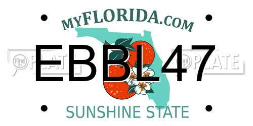 EBBL47 Florida License Plate