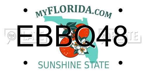 EBBQ48 Florida License Plate