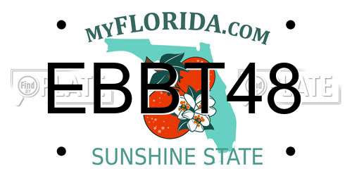 EBBT48 Florida License Plate