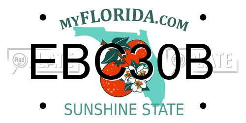 EBC30B Florida License Plate