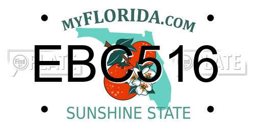 EBC516 Florida License Plate