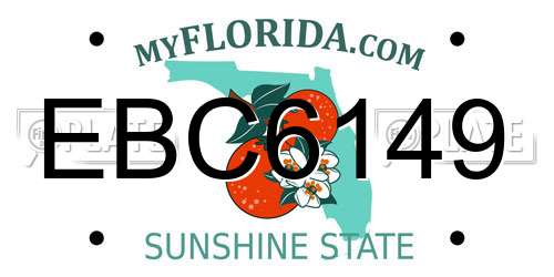 EBC6149 Florida License Plate