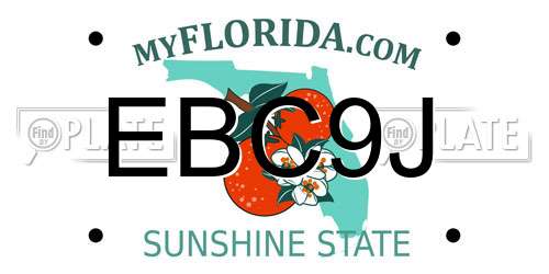 EBC9J Florida License Plate