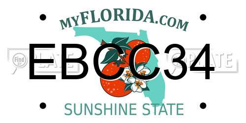 EBCC34 Florida License Plate