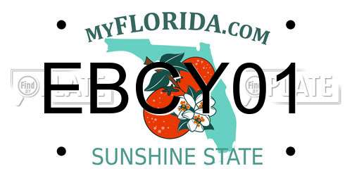 EBCY01 Florida License Plate