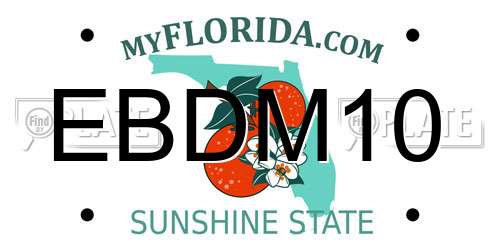 EBDM10 Florida License Plate