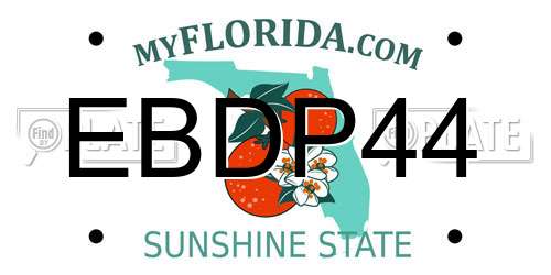 EBDP44 Florida License Plate