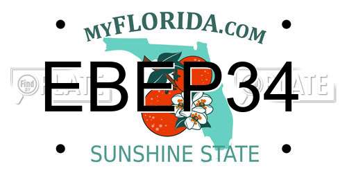 EBEP34 Florida License Plate