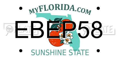 EBEP58 Florida License Plate