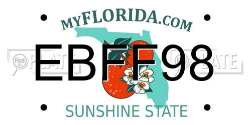 EBFF98 Florida License Plate