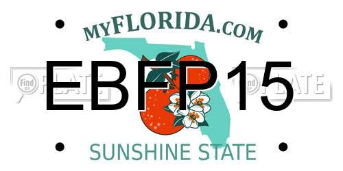 EBFP15 Florida License Plate