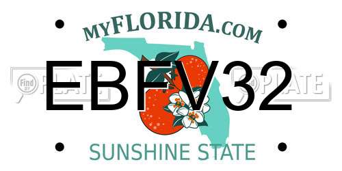 EBFV32 Florida License Plate