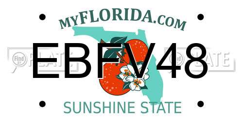 EBFV48 Florida License Plate