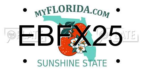 EBFX25 Florida License Plate