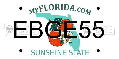 EBGE55 Florida License Plate