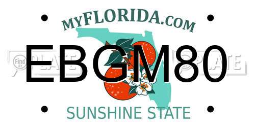 EBGM80 Florida License Plate