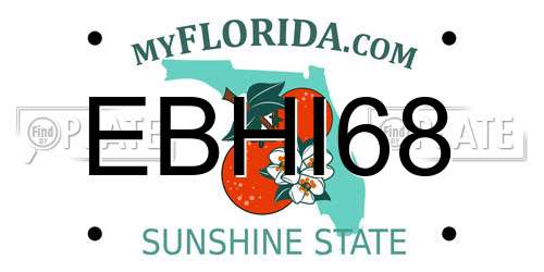EBHI68 Florida License Plate