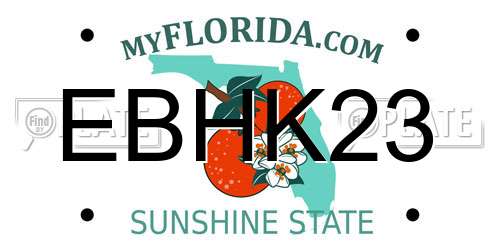 EBHK23 Florida License Plate