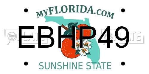 EBHP49 Florida License Plate
