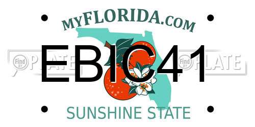 EBIC41 Florida License Plate