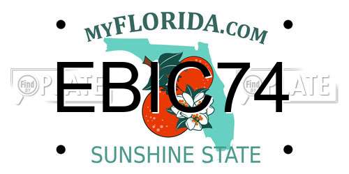 EBIC74 Florida License Plate