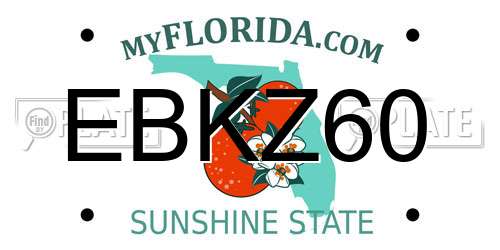EBKZ60 Florida License Plate