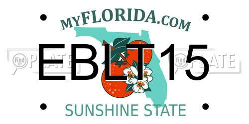 EBLT15 Florida License Plate