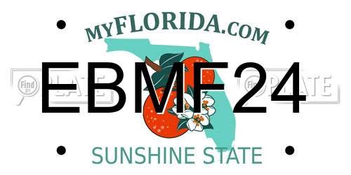 EBMF24 Florida License Plate