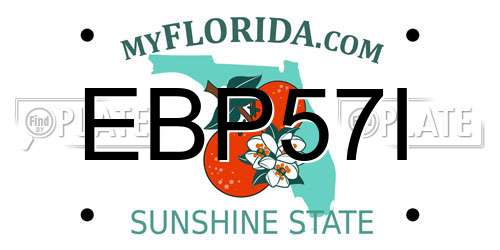EBP57I Florida License Plate