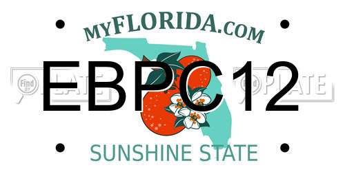 EBPC12 Florida License Plate