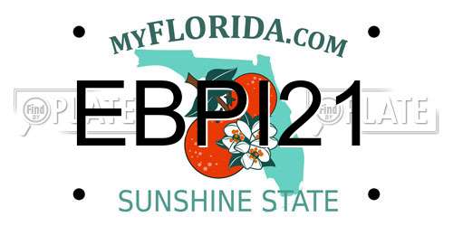 EBPI21 Florida License Plate