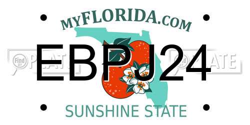 EBPJ24 Florida License Plate
