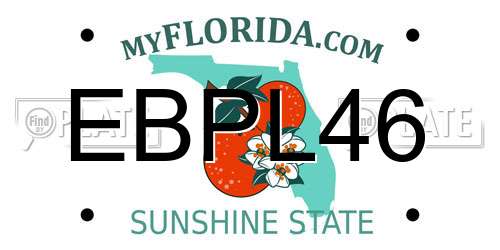 EBPL46 Florida License Plate