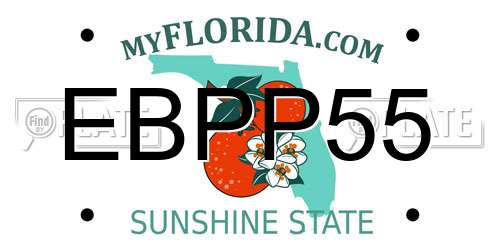 EBPP55 Florida License Plate