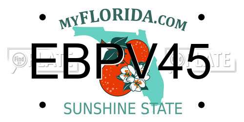 EBPV45 Florida License Plate