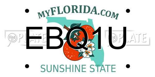 EBQ1U Florida License Plate