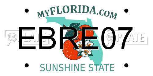 EBRE07 Florida License Plate