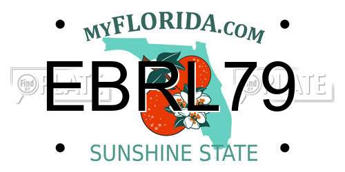 EBRL79 Florida License Plate