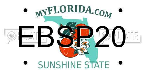EBSP20 Florida License Plate