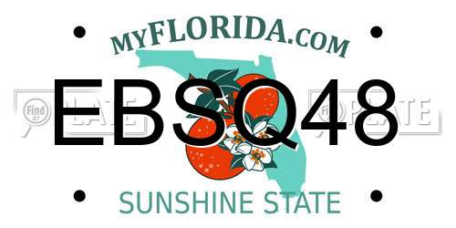 EBSQ48 Florida License Plate