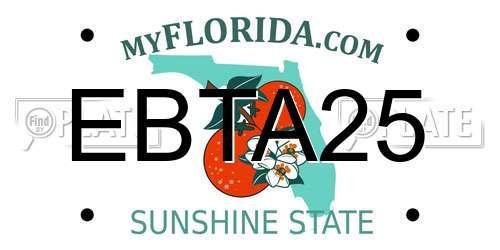 EBTA25 Florida License Plate