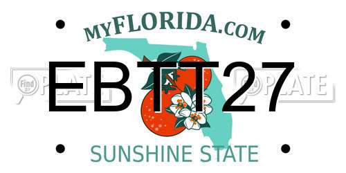 EBTT27 Florida License Plate