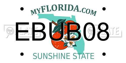 EBUB08 Florida License Plate
